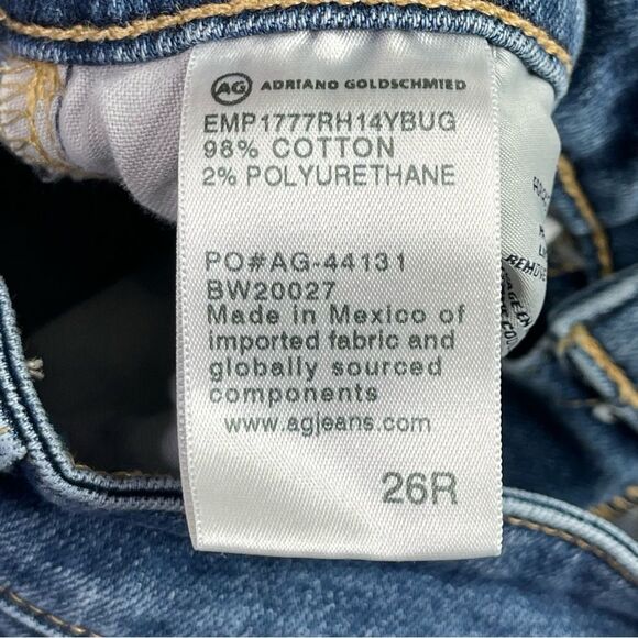 Ag Adriano Goldschmied Farrah Jeans Women’s 26 Blue Skinny Ankle High Rise Denim - Picture 7 of 13